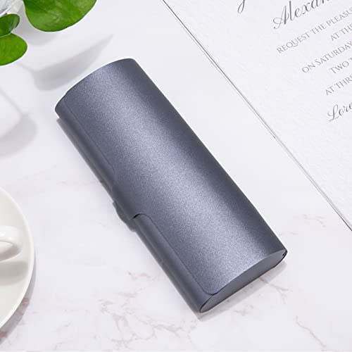 Hifot Aluminium Glasses Case, Slim Reading Glasses Case, Portable Travel Metal Eyeglass Spectacles Protection Hard Shell - color: Blue