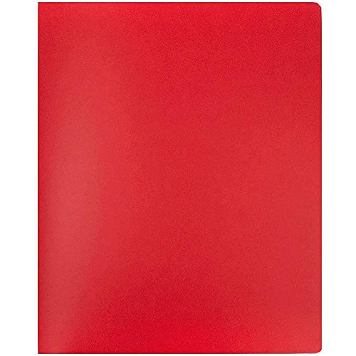 JAM PAPER Heavy Duty Plastic Multi Pocket Folders - 4 Pocket Organizer - Red - 2/Pack - color: Red, size: 4 Pocket (Pack of 2)