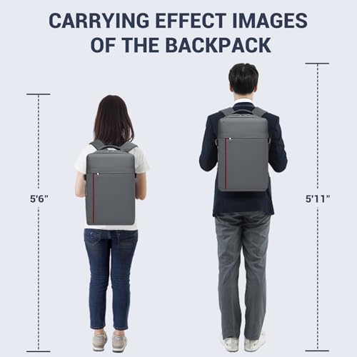 Kono 20L Airline Approved Casual Daypack bag, 15.6" Laptop Backpack, Grey - color: Grey