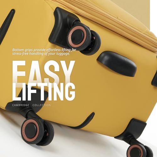 Verage Cambridge Lightweight Luggage, Misted Yellow, Carry-On 20-Inch - color: Misted Yellow, size: 20-Inch