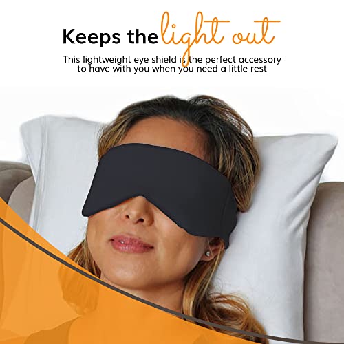 HappyLuxe Sleep Mask for Women & Men | USA Made Eye Masks for Sleep - color: Jet Black