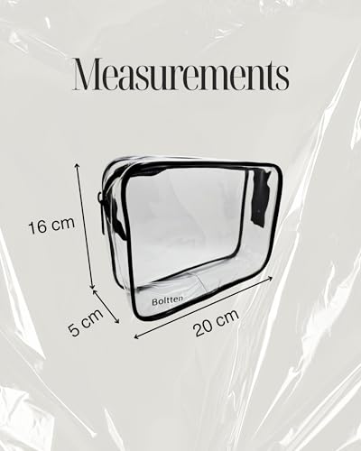 TSA Approved Clear Toiletry Bag 2-Pack, Quart Size Travel Cosmetic & Makeup Bags, Carry-On Airport Compliant