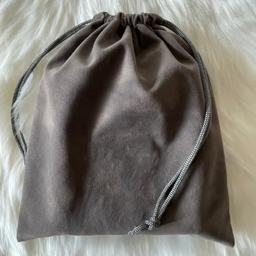 Aestivate 8 Pack Large Velvet Drawstring Pouch, Velvet Bag 8×10 Inch Storage Bag Cosmetics Pouches Dust Bag 8 Pieces(Dark Grey) - color: Dark Grey