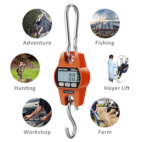 GRAM PRES Digital Hanging Scale, Mini Crane Scale 660LB/300KG