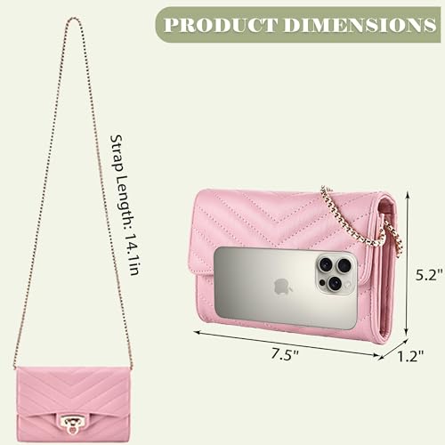 Small Crossbody Bag Sling Bag, Phone Holder for Women - color: Pink