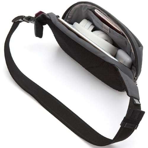 Pacsafe Vibe 100 4 Liter Anti Theft Fanny Pack-Fits 7 inch Tablet Waist, Slate - color: Slate
