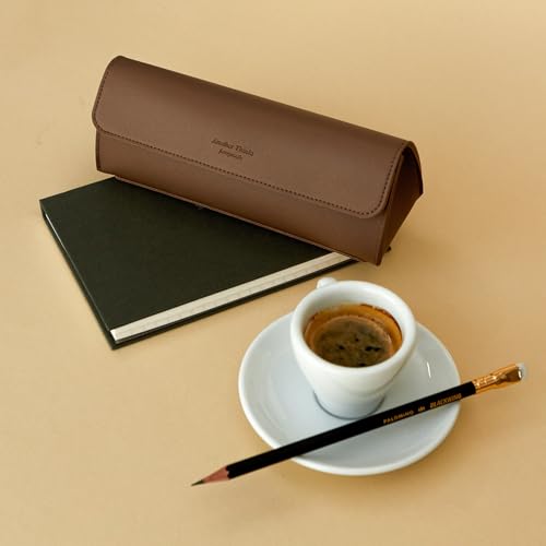 carrotez Stylish PU Leather Small Makeup Bag, Makeup Brush Bag Cocoa Brown - color: Cocoa Brown