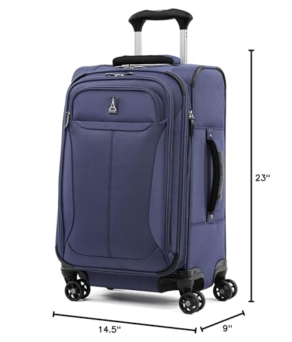 Travelpro Tourlite Softside 21" Expandable Luggage with 4 Spinner Wheels, Lightweight Suitcase, Carry-On, Blue - color: Blue, size: Carry-On 21-Inch