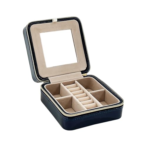 Brouk & Co Pearl Travel Jewelry Case (Navy) - color: Navy