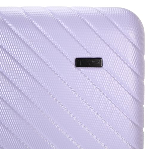 TRIPS RIDGELINE 28-Inch Lightweight Durable Hardside 8-Wheel Spinner Checked Suitcase Size Luggage, Lavender - color: Lavender, size: LARGE CHECKED