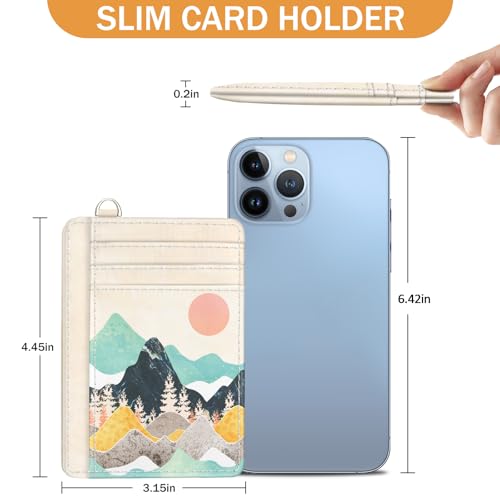 Yonlevres Sunrise Credit Card Holder Slim RFID Wallet Women Small Travel - color: Sunrise