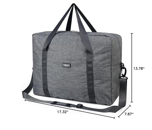 For Frontier Airlines Personal Item Bag 18x14x8 Travel Duffel Bag Carry on - color: Gray (with Shoulder Strap)