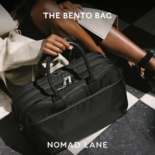 Nomad Lane Carry-On Luggage Duffel Bag, Durable & Lightweight Suitcase. Bento Bag, Personal Item Weekender Travel Bag for Men & Women, Black - color: Black