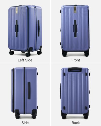 Hanke 24 Inch Top Opening Expandable PC Checked Luggage with TSA Lock,81L - color: Deep Space Purple, size: 24 Inch