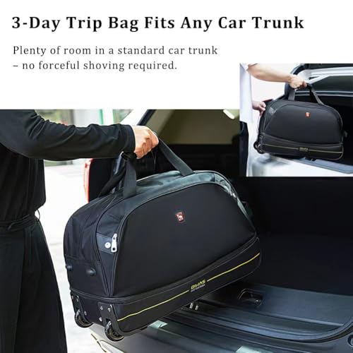 OIWAS Rolling Duffle Bag with Wheels, 22 inch Carry On Bag for Travel - color: Red