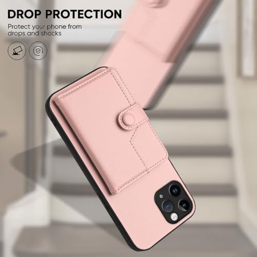 Asuwish Phone Case for iPhone 11 Pro 5.8 Wallet Cover with Tempered Glass Screen Protector RFID Slim Credit Card Holder Slot Stand Cell Accessories iPhone11pro iPhone11 i XI 11s 11pro Women Men Pink - color: Pink