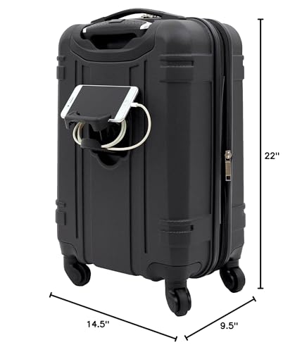 Wrangler 20" Astral Hardside Carry-On Luggage, Black - color: Black