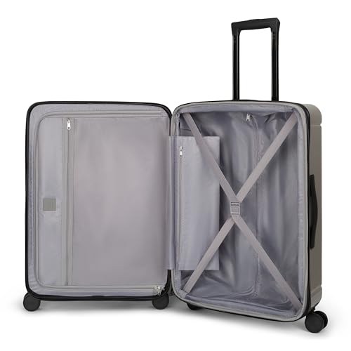 Quiksilver Malibu Suitcases PC Hardside Expandable Luggage with Spinner Wheels, Large 3-Piece Set (20/26/30) (Parchment) - color: Parchment
