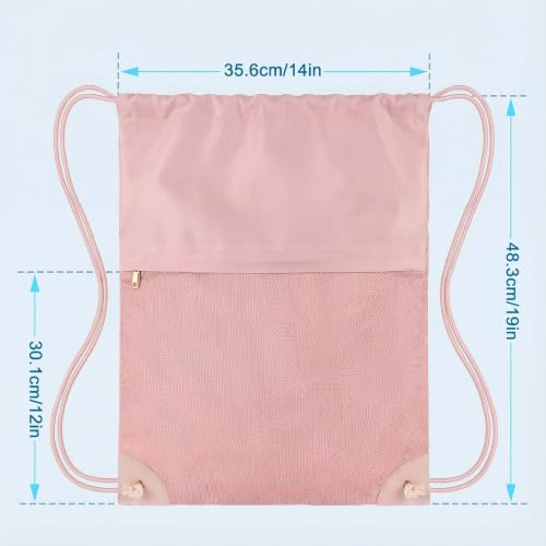 TILYMOL Drawstring Backpack for Sports - Small Gym Bag for Men & Women - color: 1 Pack-pink