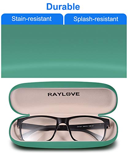 RayLove Unisex Hard Shell Eyeglasses Cases, Protective Case For Glasses - color: Deep Green