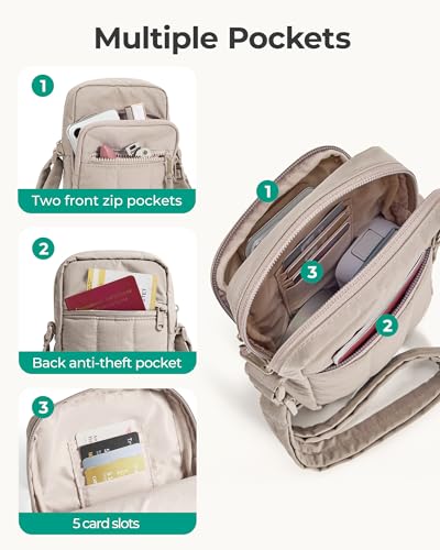 BAGSMART Crossbody Bags for Women, Mini Cell Phone Cross body Purses Travel Wallet with RFID Blocking Card Slots - color: E-pink