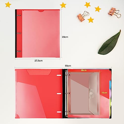 WOT I 2-Pack Telescoping Project Organizer, 1 Inch 3 Ring Binder, Red - color: Red, size: 2 Pack