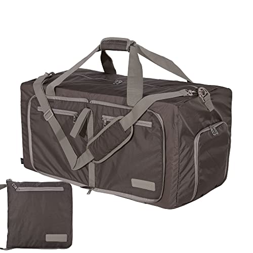 LEGEND 80L Foldable Duffle Bag With Shoe Compartment - Chocolate - color: Chocolate, size: 80L