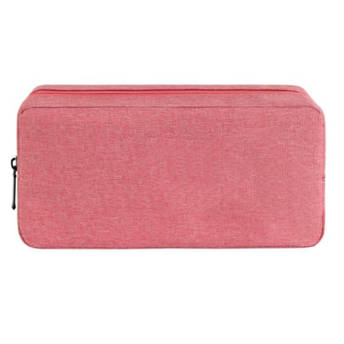 Universal Electronics/Accessories Soft Carrying Case Bag, Durable & Light-weight,Suitable for Out-going, Business, Travel and Cosmetics Kit (Big-Pink) - color: Big-Pink