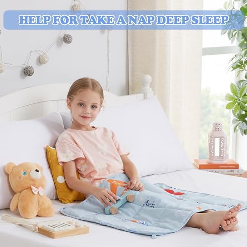 Weighted Blanket 2lbs Small Weighted Lap Pad Gifts, 20"x30" Airplane - color: Blue Airplane, size: 20"×30" 2lbs