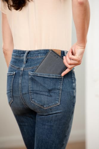 Brookstone RFID-Blocking Passport Wallet, Card Organizer - color: Dark Grey