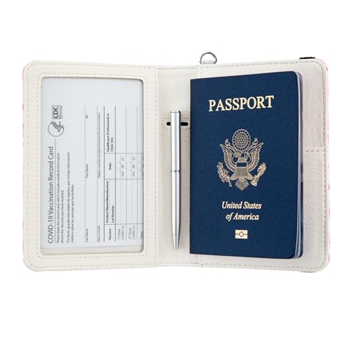 Passport Holder RFID Blocking,Travel Wallet Organizer Accessories Men Women (Bat) - color: Bat