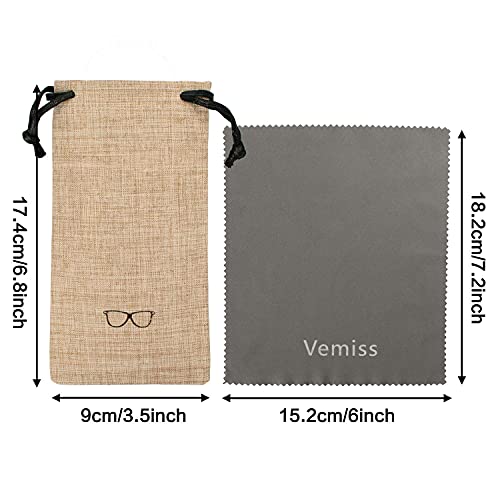 Vemiss Hard Shell Sunglasses Case, Large Linen Fabric Protective Glasses Case for Men Women - color: Khaki 1, size: Sunglass Case