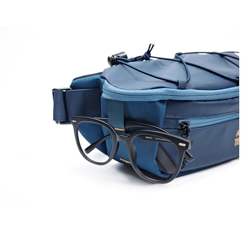 Travel Fanny Pack 3L, Crossbody Adjustable Strap, Padded Back, Water Repellent - color: Blue Abyss