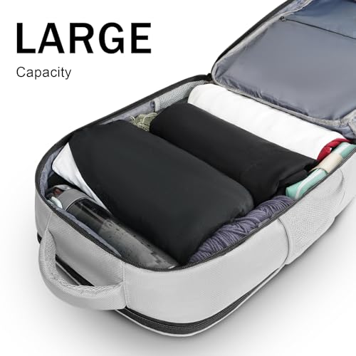 MATEIN Travel Backpack with Shoe Compartment, Gray Backpack for Airplanes - color: Gray, size: X-Large