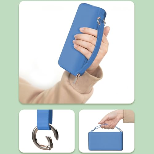 Mini Travel Umbrella, UPF 50+ Compact Fits in Purse - color: Blue