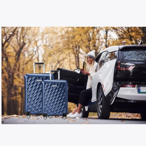 Ricardo Beverly Hills Melrose Hardside Expandable Luggage with Lightweight Construction for Smooth Traveling, Stylish, Durable, and Spacious, Men and Women, Prussian Blue, Check-In Large 29-Inch - color: Prussian Blue, size: Check-In 29-Inch