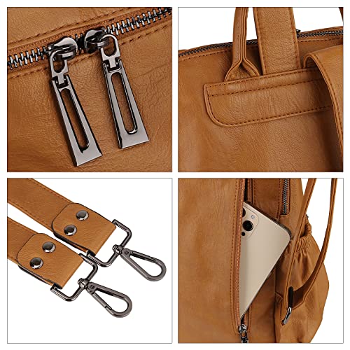 Uromee Travel Backpack Purse Women Vegan Leather Tassel Shoulder Bag - color: 0243 Yellow