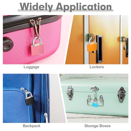 8Pcs Luggage Locks,Mini Suitcase Lock,Small Padlock Locks with Keys