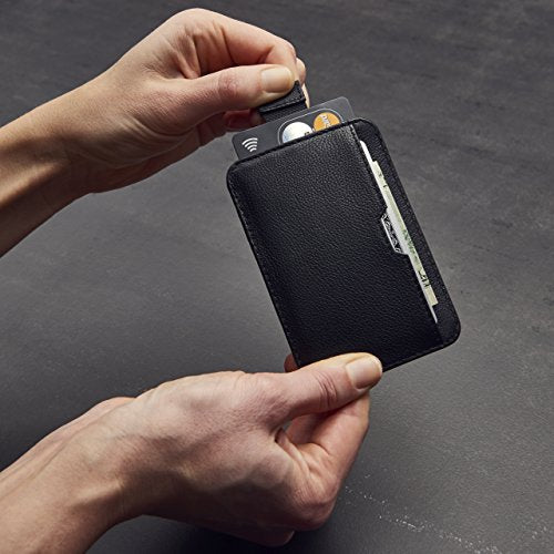 Vaultskin CHELSEA Slim Leather Card Wallet for Men, RFID (Matt Blue) - color: Matt Blue
