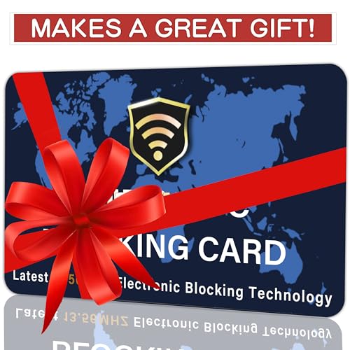 SaiTech IT 5 Pack RFID Blocking Card for Credit Debit ID Card, WM Blue - color: Blue WM