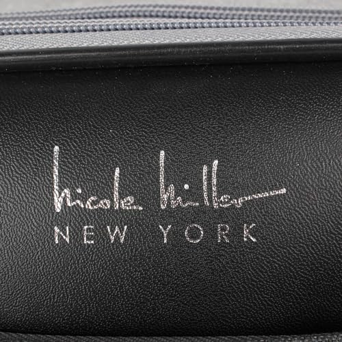 Nicole Miller Designer Luggage Collection - Expandable 24 Inch Softside Bag - Durable Mid-sized Lightweight Checked Suitcase with 4-Rolling Spinner Wheels