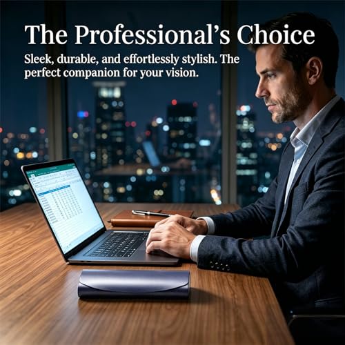 Philley Aluminum Ultra-Light Eyeglasses Slim Reading Glasses Case - color: B-blue