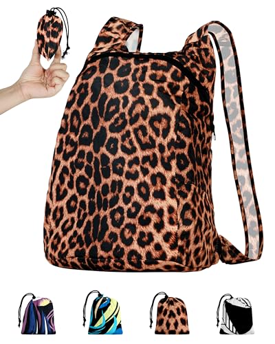 Pocket-Sized Hiking Daypack, Fashion patterns Lightweight 2.8oz - style: Tiger Print