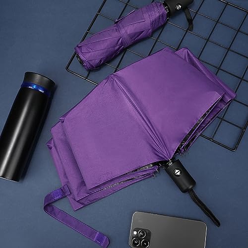 Jexine Windproof Travel Umbrella Compact Small - color: Purple