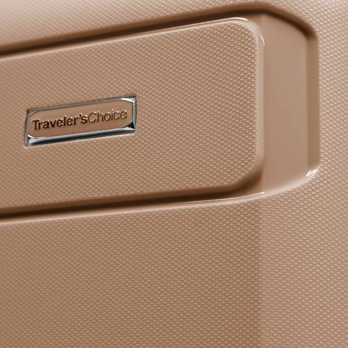 Traveler's Choice Pagosa Hardshell Expandable Luggage with Spinner Wheels, Latte Beige, 30-Inch Large - color: Latte Beige, size: 30-Inch Large