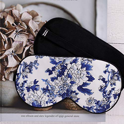MAXFEEL Feel 100% Pure Silk Eye Mask - Sleep Eye Cover in Floral Colors (#39) - color: #39