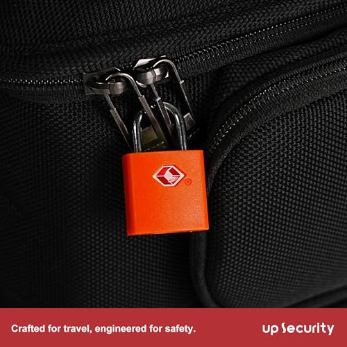 Luggage Locks TSA Approved 4 Pack, Small Padlocks Keyed Alike - color: Orange