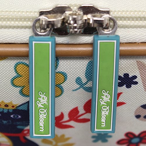 Lily Bloom Design Pattern 28" Luggage Softside Expandable With Double Spinner Wheels, Large Lightweight Suitcase Checked Bag For Women - color: Furry Friends