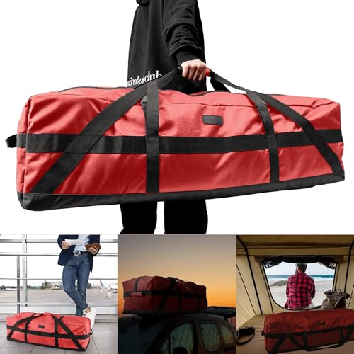 Fitdom 106L 45" Extra Large Heavy Duty Equipment Travel Storage Duffle Bag - color: Red
