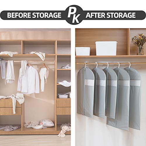 Suit Bag for Storage and Travel, 50"Garment Bags for Hanging Clothes, 4Pcs - size: Set of 4 (23.3'' X 50'')